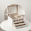 Frebeauty Jewelry Box with Clear Lid,4-Layer Jewelry Organizer with 3