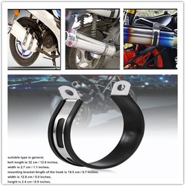 Silencer Pipe Bracket Hanger,Motorcycle Exhaust Muffler Pipe Bracket Silencer Hanger Clip Fasten Support Mount Bracket