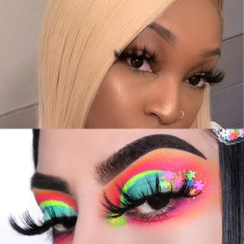 Thick False Eyelashes, 7 Pairs 25 mm 8D Faux Mink