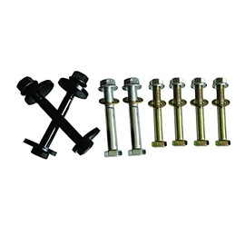 Glyqxa Complete Front Control Arms Cam Bolts & Hardware Kit Compatible with 1994-1999 Dodge Ram 2500 3500 4x4