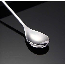 Turbokey Demitasse Espresso Mini Spoons, 4.7 Inches, Set of 6, Small for Dessert, Tea, Appetizer, Party Supplies (6 Spoons-Silver)