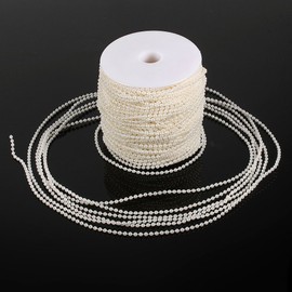 Zerodis Artificial Pearl Garland with Pearl Cord Wedding Party Decoration DIY 3 mm 50 m / Roll (Beige)