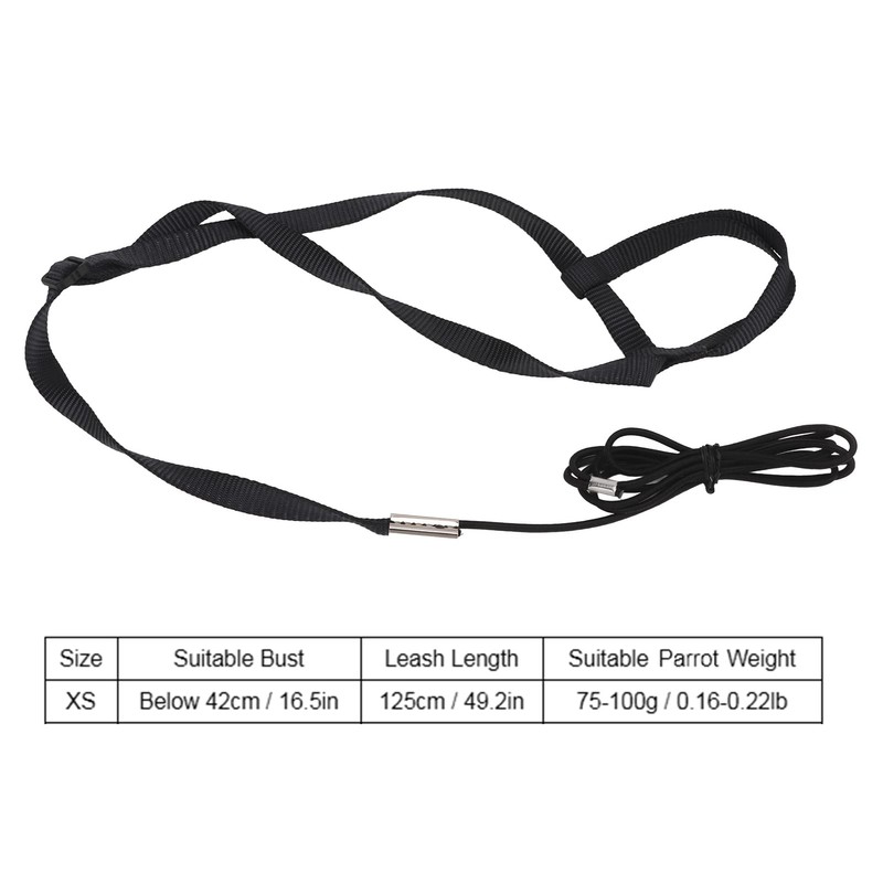 Bird Harness Leash for Parrot, Adjustable Bird Harness Parrot Flying