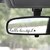 WCDHOR 2 x Hello Beautiful Rearview Mirror Decal Water Bottle