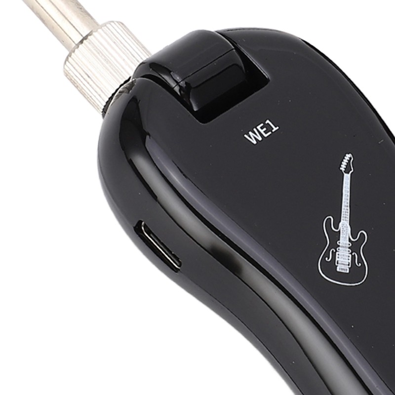 Black Guitar Wireless Transmitter Receiver Kit with Reverberation Type C