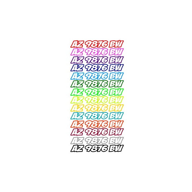Custom Boat PWC Jet Ski Registration Hull ID Decal Sticker