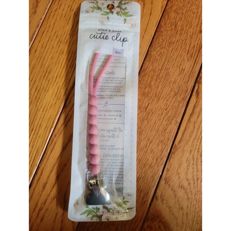 Ryan & Rose Pacifier Cutie Clip rosewood NEW