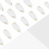 MISUD Press on Nails Almond Medium Fake Nails Glossy Glue