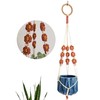 Macrame plant hanger with Daisies | Hanging plant holder |