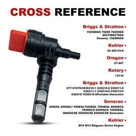 2 Pack 90 Degree Fuel Gas Shut Off Valve Replacement with Grommet Clamp for 192980GS 208961 for Ko hler 25 462 03-S 25-462-03-S for R otary 13116 Gas Tank Engine Generator Pressure Washer