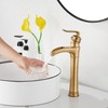 Antique Brass Waterfall Bathroom Faucet GGStudy Single Handle One Hole