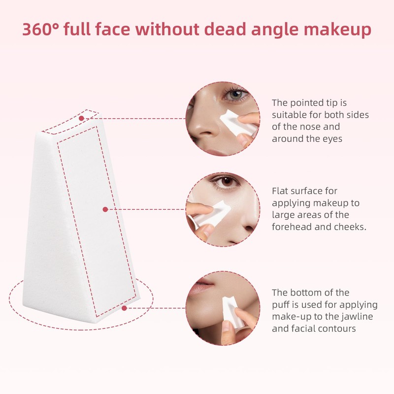 Make Up Sponge Set with Powder Puff Triangle, 32 Pieces