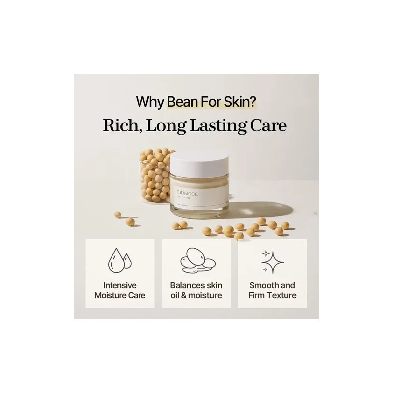Bean Cream Mixsoon 50ml Crema Hidratación Intensa