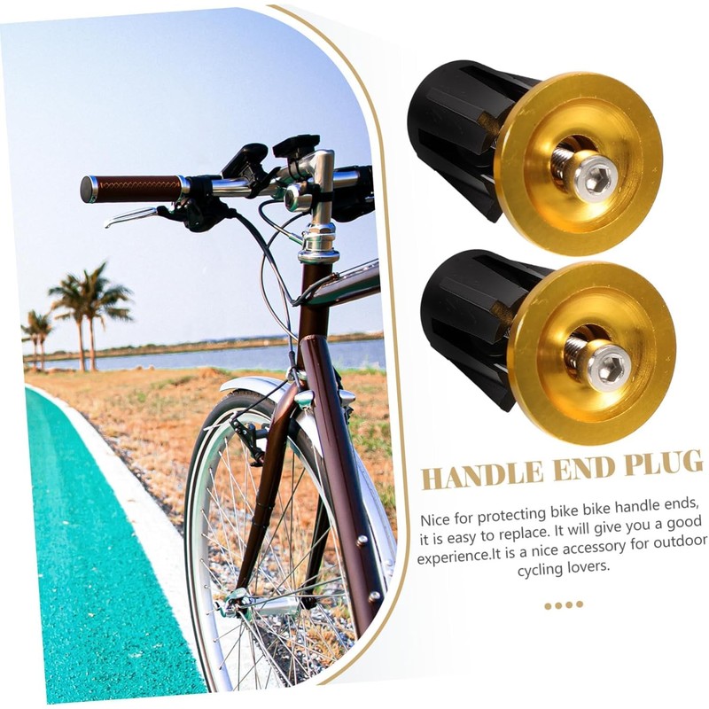 1 Pair Aluminum Bicycle Handlebar End Caps - Bar End