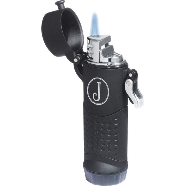 Personalized Visol Camino Matte Black Torch Flame Lighter - Free