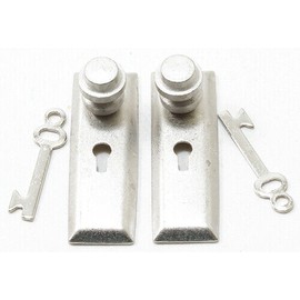 Dollhouse Miniatures 1:12 Scale Door Knob with Key Plate 2/Pk, Satin #CLA05524