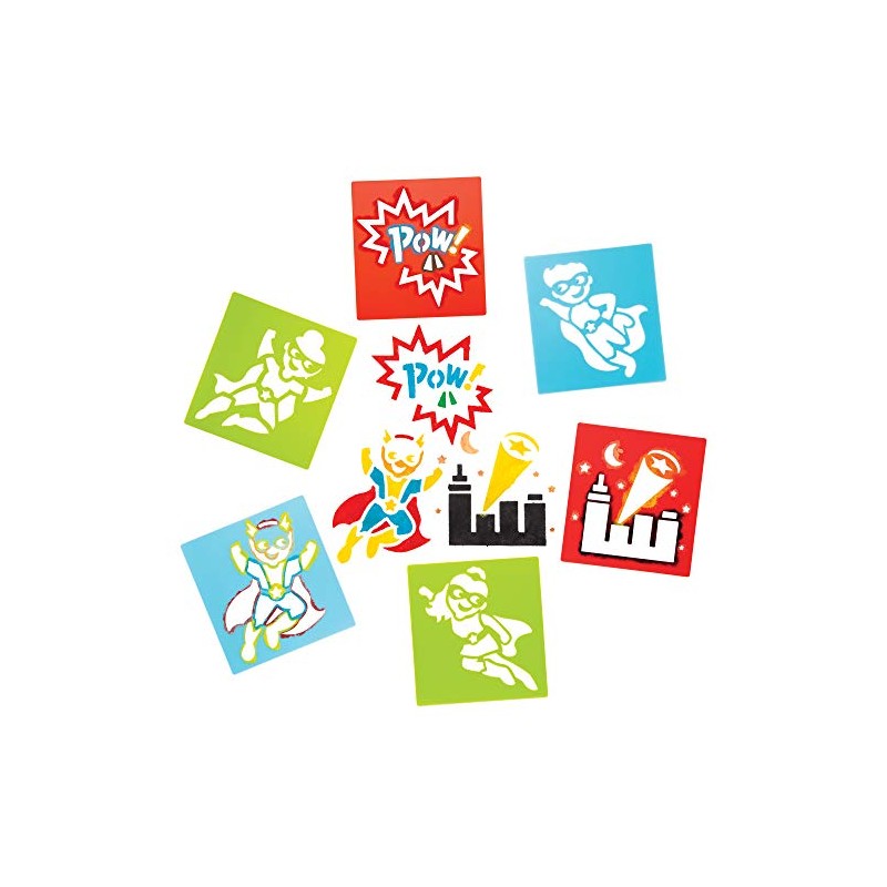 Baker Ross Star Hero Stencils for Painting (Pack of 6)