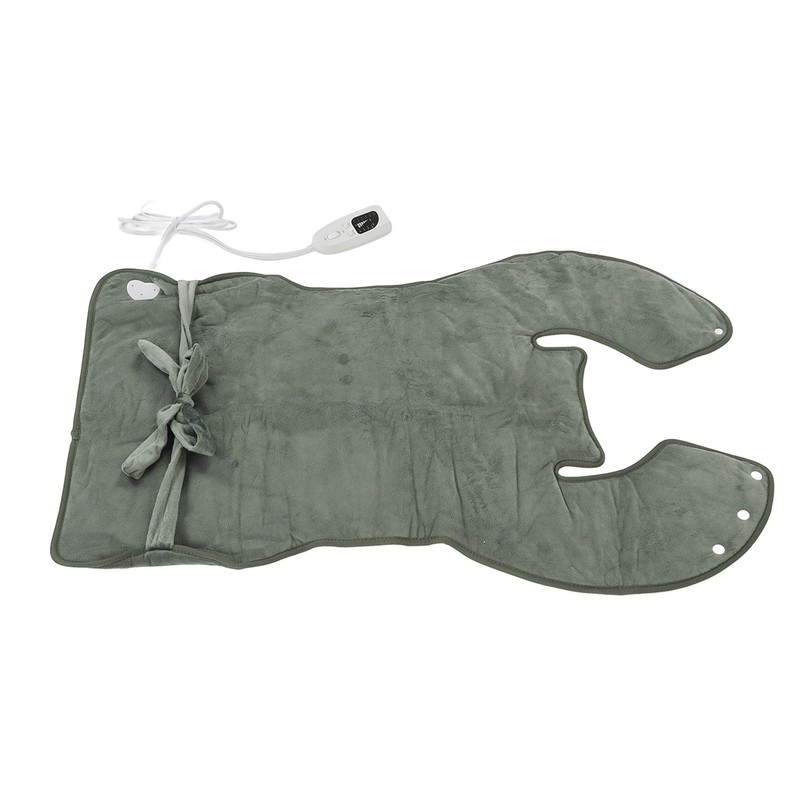 Back Heating Pad Dark Grey Soft Plush Hands Free Design