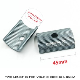 ONIPAX Bike Handlebar Shim 1" to 1-1/4”/ 25.4 to 31.8 mm Bicycle Handlebar Conversion Shims Adapter Clamp Spacer