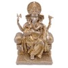 Ganesha Golden Figurine Indian God Elephant Asian Miscellaneous Goods Elephant