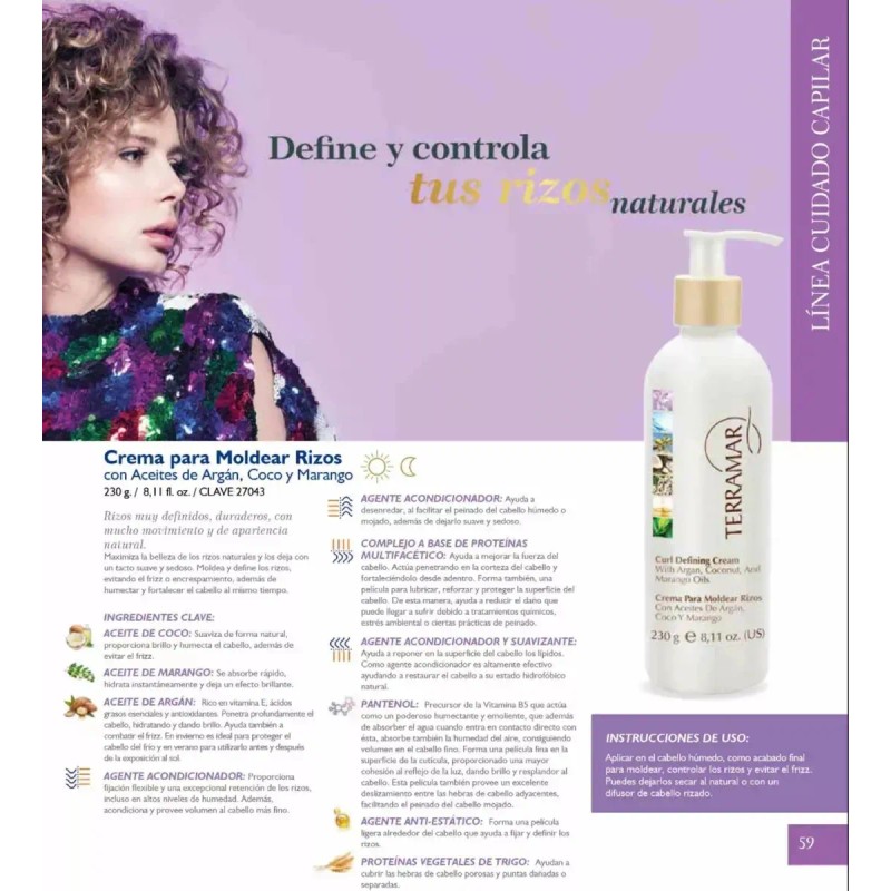 Terramar - Crema Nutritiva Para Rizos Extremos 230 G