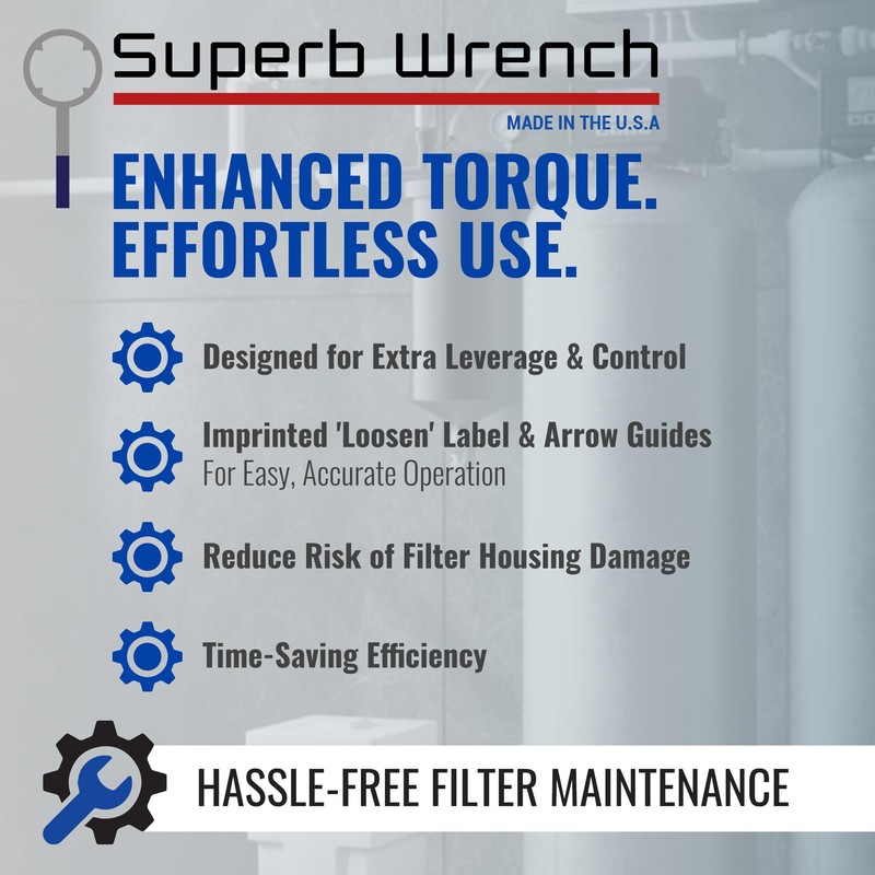 Superb Wrench SPBW-1 Heavy Duty Metal Water Filter Housing Wrench