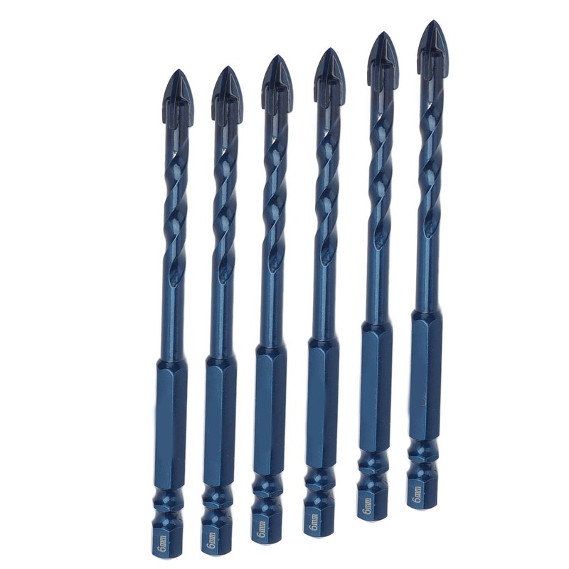 10Pcs Cross Spearhead Drill Bit Carbide Bits with 1/4in Hex