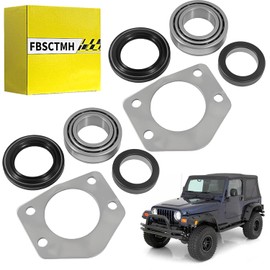 FBSCTMH 2 Set Rear Axle Bearing & Seal & Press Ring & Retainer Kit Compatible with 1997-2006 TJ Wrangler with Dana 44