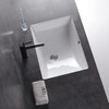 MEJE #202F -20.9 Inch Porcelain Undermount Bathroom Sink, Rectangle Lavatory
