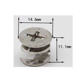 Cam Lock Nuts, 15 Pcs Connecter Cam Lock Fittings, Fixing Screws, Cabinet Drawer Dresser Wardrobe Furniture Panel Connecting