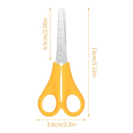 Dokpav 12 Tijera Escolares Para Niños, Tijeras De Acero Inoxidable Con Mangos De Plástico, Tijeras De Seguridad Para Manualidades,Tijeras De Entrenamiento Preescolar Para Uso Diario Escuela u Oficina