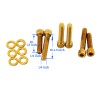 POWERJAMES 6pcs Gold Transmission covers bolt kit for Harley 06-24