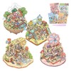 4Pcs DIY 3D Fun Mini House Cartoon Scene Sticker Sets-Ramophone