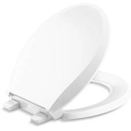 KOHLER 4639-RL-0 Cachet Round Closed Front Toilet Seat with Cover in White
