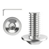 Valorada M6 Bolts, M6 x 12mm Flanged Button Head Socket