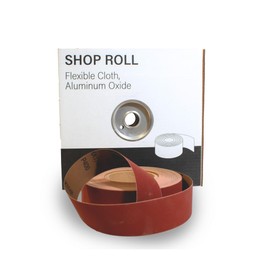 VSM 2" x 50yd (150'), 240 Grit (Very Fine) Aluminum Oxide Sanding Shop Roll, F-Weight Cotton Cloth Backed Sandpaper Roll for Hand Finishing, Woodworking, Metal Working, Polishing