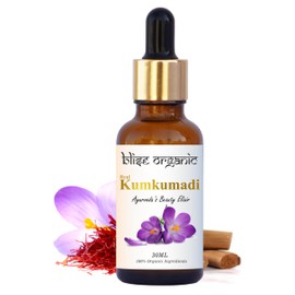 Blise organic Real Kumkumadi oil - 100% Pure and Natural, Chemical Free, Serum Oil, Made with Potent and Rare wild Herbs, Enriched with Saffron and sandalwood