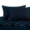 Royal Hotel Bedding Stripe Navy 300-Thread-Count 3pc Super-Single Size Waterbed-Sheets