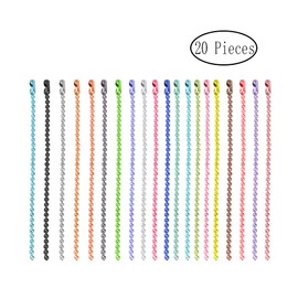 Lowats Ball Chains 60 Pieces Metal Chain Ball Chain Ball Chain Stainless Steel Colourful Key Chain Ball Bead Chains with Connector Clasp for Jewellery Crafts Bracelet Necklace Pendant, gold