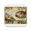 Cork Coaster - Michelangelo La Création d'Adam Fresque Vatican, 1