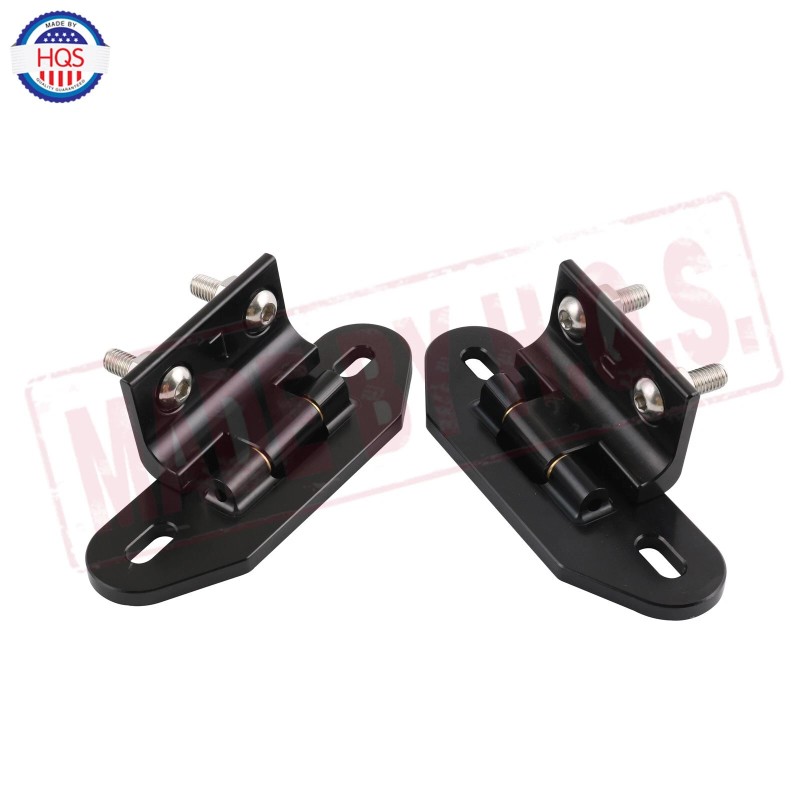 HQS Black Pair Billet Aluminum Rear Hatch Hinges For 1982-1992