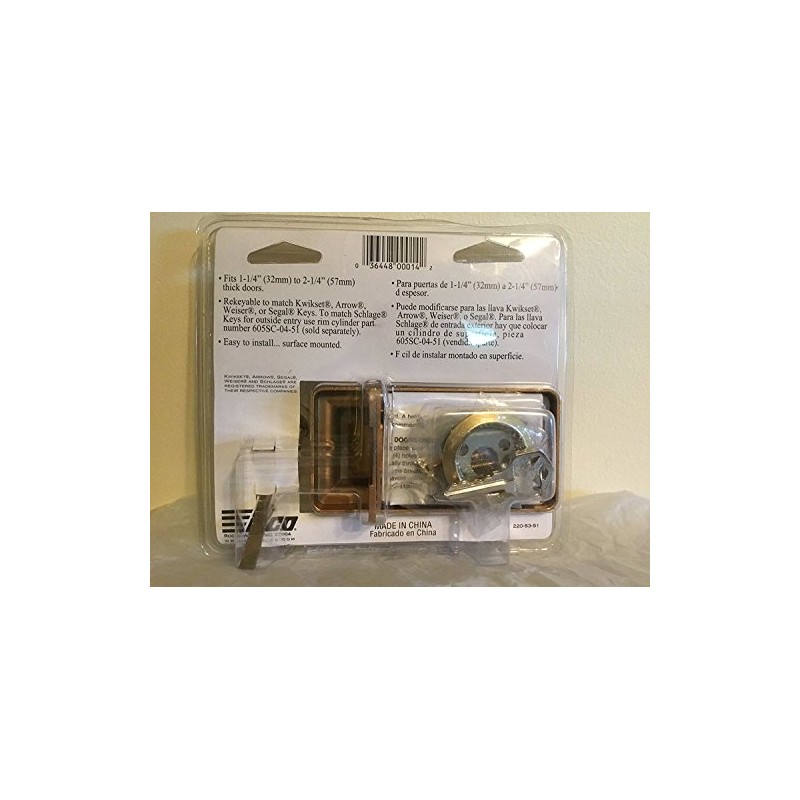 Auxiliary Lock, Night Latch, Bronz