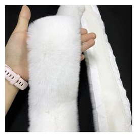 Rockreyoa Faux Fur Ribbon Faux Fur Ribbon Artificial Rabbit Fur Trim Decorative Ribbon Faux Fur Border Plush Trim for DIY Craft Sewing, Gift Decoration, Clothing Decoration 13 cm 4 m