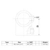 Pipe Connector Type 2, T-Piece Short, Diameter 48.3 mm