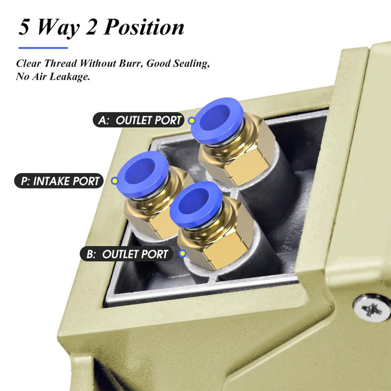 TAILONZ PNEUMATIC 1/4”BSP Pneumatic Foot Pedal Valve Kit 5 Way