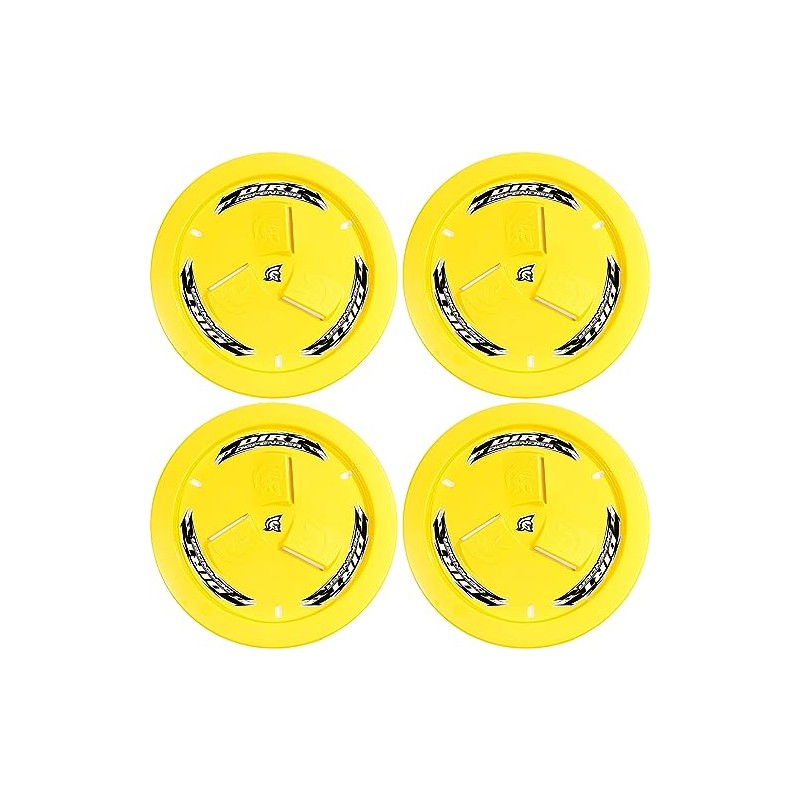 Dirt Defender Vented Wheel Covers Yellow 4 Pack