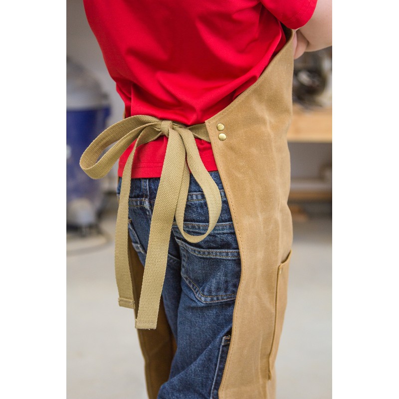 TorxGear Kids Child's Work Apron - Waxed Canvas Tool Apron