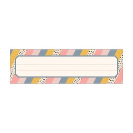 Carson Dellosa We Belong Nameplate Set, 36 Boho Name Plates for Desk, Cubbies, and Locker Classroom Organization, Chalkboard Labels, Classroom Labels, and Classroom Supplies Organizer