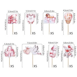 Baby Shower Decorations Girls, It's a Girl Bunting Banner Baby Shower Girl Cupcake Toppers Baby Shower Decorations for Baby Shower Gender Reveal Party Birthday Supplies