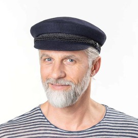 Hammaburg Elbe Sailor Cloth Hat flat sailor´s cap blue - 58 cm